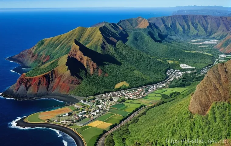 세인트헬레나 역사적 유적지 - **St. Helena Arrival and Jamestown Charm:** A captivating panoramic view of St. Helena Island from a...